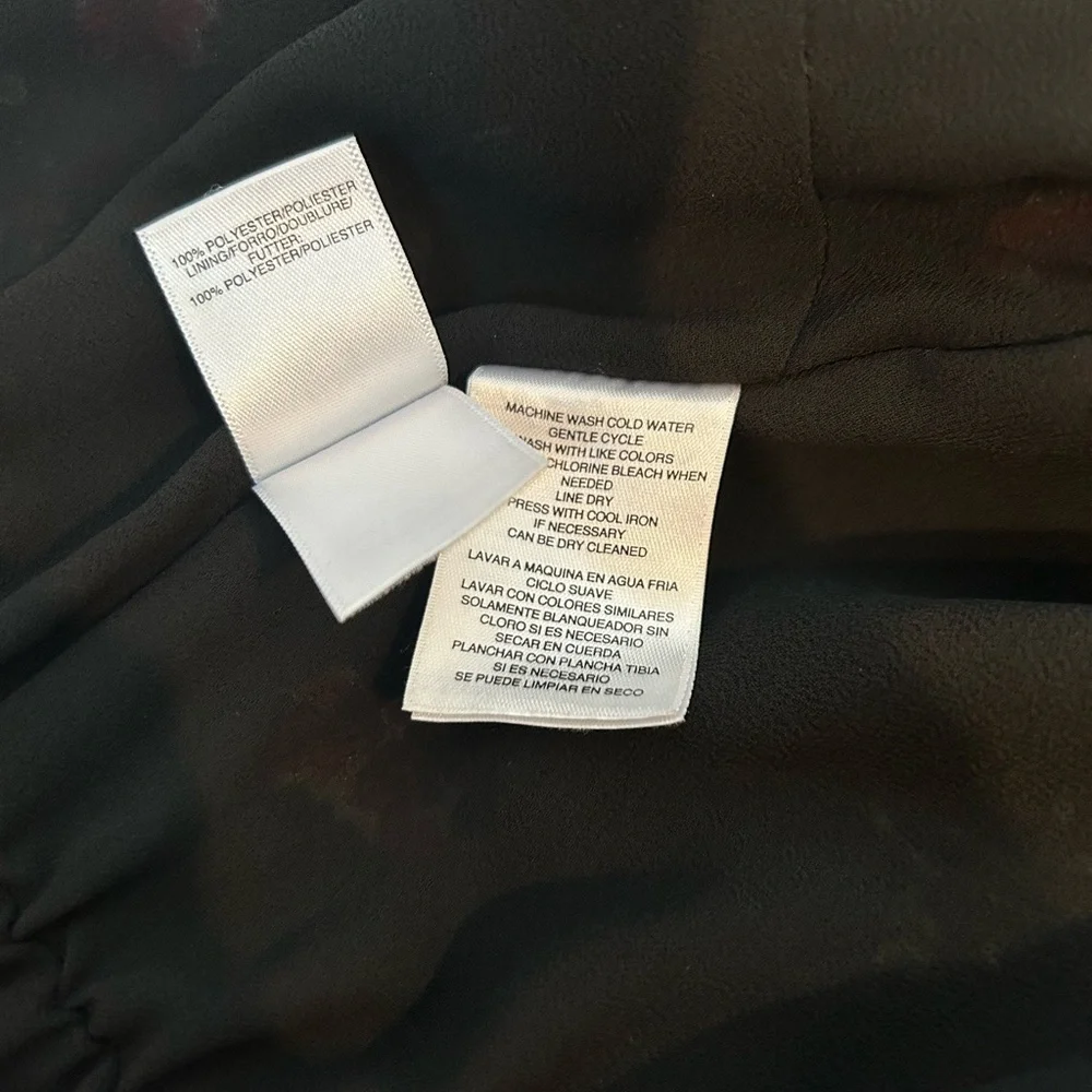 GREAT JONES Black Floral Halter Blouson Dres Size Medium - Picture 2 of 10